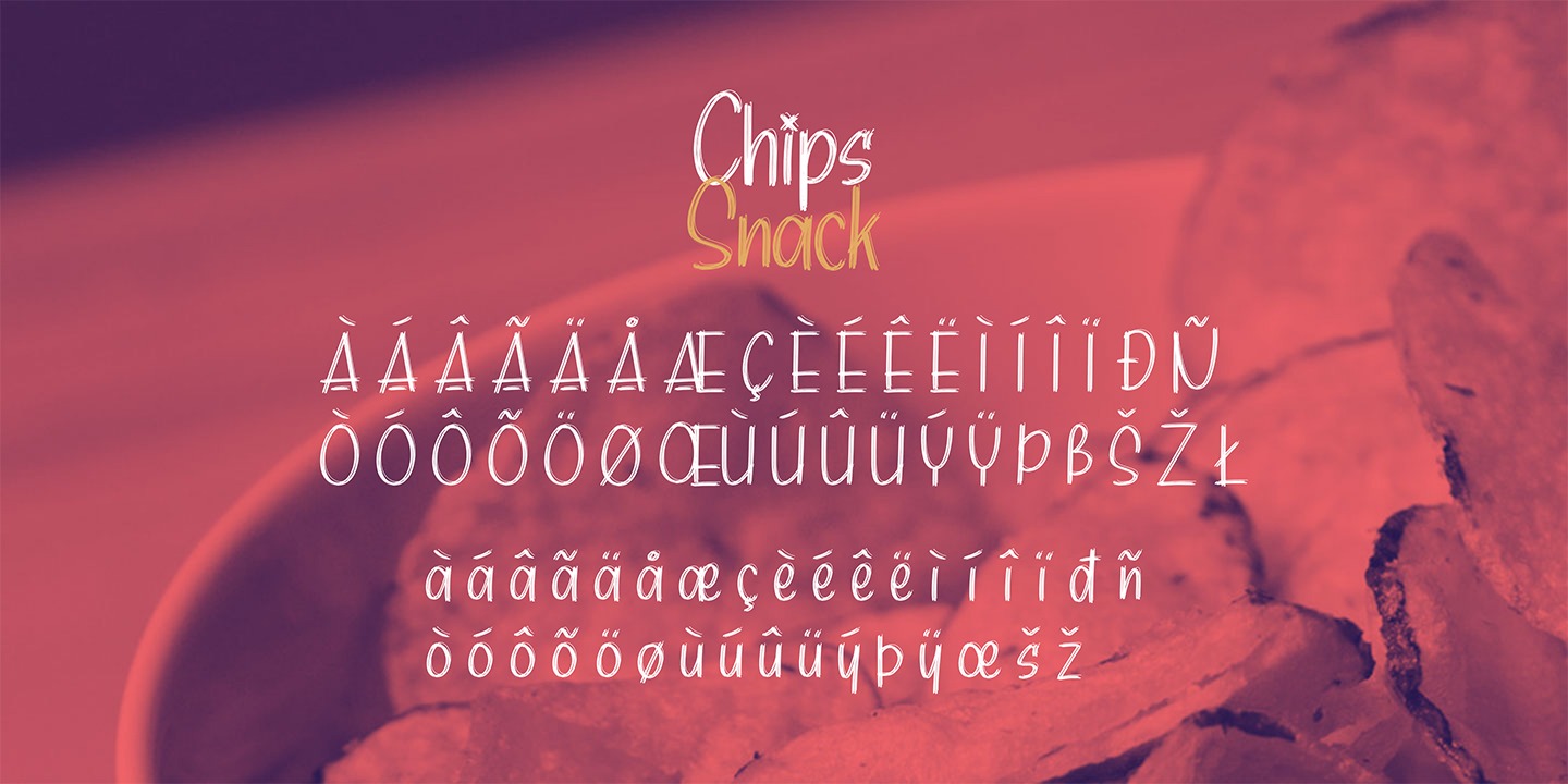 Пример шрифта Chips Snack #3